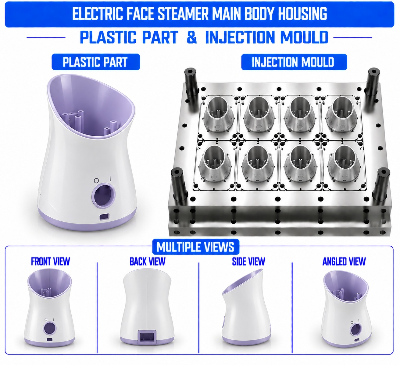 Electric Face Steamer Plastic Main Body Housing Mould and Moulding Service